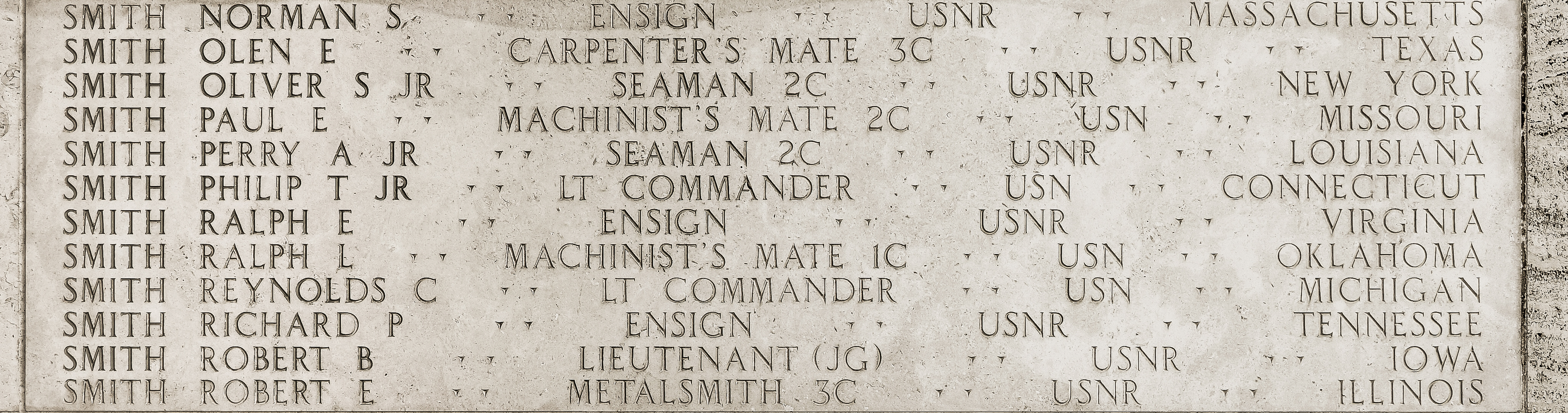 Olen E. Smith, Carpenter's Mate Third Class